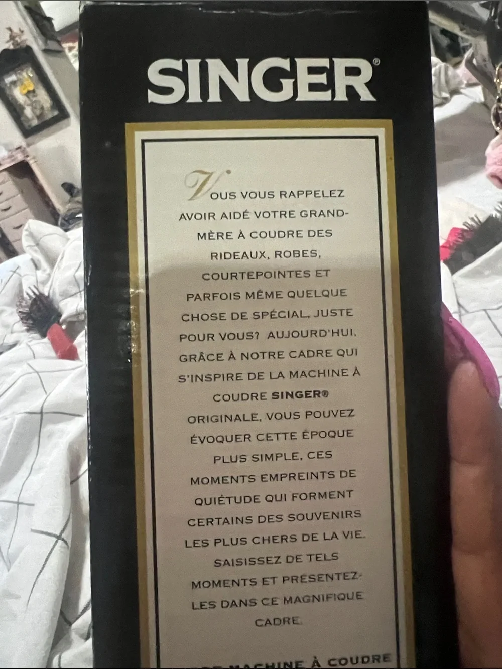 Singer Black Sewing Machine Frame Picture Holder